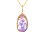 Freshwater Baroque  Purple  15-17mm  Fireball Pearls  Pendant