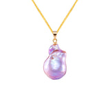 Freshwater Baroque  Purple  15-17mm  Fireball Pearls  Pendant