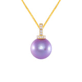 Freshwater Edison  Purple  12-13mm  Round Pearls  Pendant