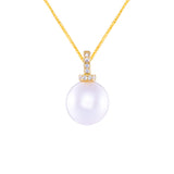 Freshwater Edison  White  12-13mm  Round Pearls  Pendant