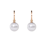 Freshwater Edison  White  10-11mm  Round Pearls  Earring