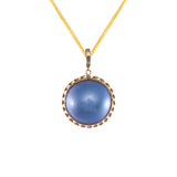 Mabe  Blue  12-13mm  Round Pearls  Pendant