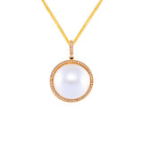 Mabe  White  12-13mm  Round Pearls  Pendant