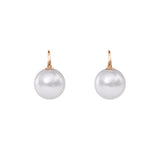 Freshwater Edison  White  10-11mm  Round Pearls  Earring