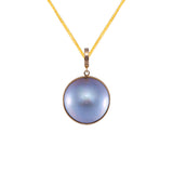 Mabe  Blue  12-13mm  Round Pearls  Pendant