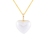 Mabe  White  12-13mm  Heart Pearls  Pendant