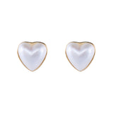 Mabe  White  12-13mm  Heart Pearls  Earring