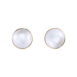 Mabe  White  12-13mm  Round Pearls  Earring