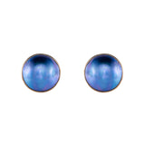 Mabe  Blue  12-13mm  Round Pearls  Earring