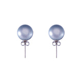 Tahitian  Gray  9-10mm  Round Pearls  Earring