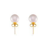 Freshwater Akoya  Metallic  8-8.5mm  Round Pearls  Earring