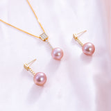 SHAO JEWELRY  4 Pcs Princess Natural Freshwater  Edison Pearl  10-11mm S925 Pearl Set Fashion Design For Daily  Wear