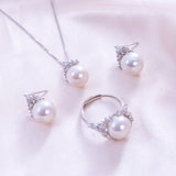 SHAO JEWELRY  4 Pcs Dairy Queen Natural Freshwater  Edison Pearl  10-11mm S925 Pearl Set Fashion Design For Daily  Wear