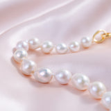 Freshwater Edison  White  10-12mm  Round Pearls  Necklace