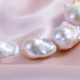 Freshwater Baroque  White  11-13mm  Fireball Pearls  Bracelet