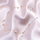 Freshwater Akoya  White  6-6.5mm  Round Pearls  Necklace