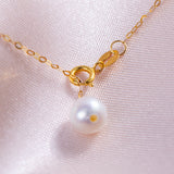 Freshwater Akoya  White  6-6.5mm  Round Pearls  Necklace