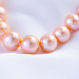 Freshwater Edison  Orange  10-12mm  Round Pearls  Necklace