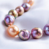 Freshwater Baroque  MultiColor  11-13mm  Round Baroque  Necklace