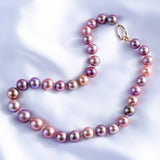 Freshwater Edison  MultiColor  11-12mm  Round Pearls  Necklace