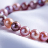 Freshwater Edison  MultiColor  9-10mm  Round Pearls  Bracelet