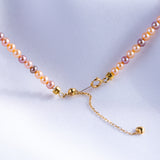 Freshwater Akoya  Purple  3-3.5mm  Round Pearls  Necklace