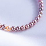 Freshwater Akoya  Purple  4-4.5mm  Round Pearls  Bracelet