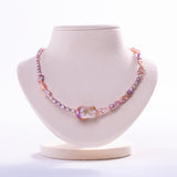 Freshwater Keshi  Purple  5-6mm  Keshi Pearls  Necklace