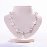 Freshwater Keshi  White  10-11mm  Keshi Pearls  Necklace