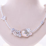 Freshwater Keshi  White  10-11mm  Keshi Pearls  Necklace