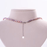 Freshwater Edison  Purple  4-5mm  Rice Pearls  Necklace