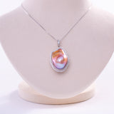 Freshwater Baroque  Purple  15-17mm  Fireball Pearls  Pendant