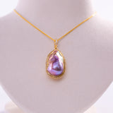 Freshwater Baroque  Purple  15-17mm  Fireball Pearls  Pendant