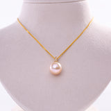 Freshwater Edison  Orange  12-13mm  Round Pearls  Pendant