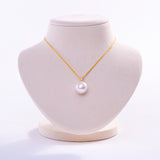 Freshwater Edison  White  12-13mm  Round Pearls  Pendant