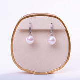 Freshwater Baroque  White  11-12mm  Round Baroque  Earring