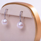 Freshwater Baroque  White  11-12mm  Round Baroque  Earring