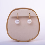 Freshwater Edison  White  10-11mm  Round Pearls  Earring