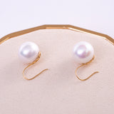 Freshwater Edison  White  10-11mm  Round Pearls  Earring