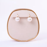 Freshwater Edison  White  10-11mm  Round Pearls  Earring