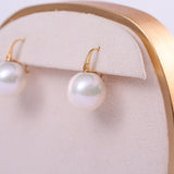 Freshwater Edison  White  10-11mm  Round Pearls  Earring