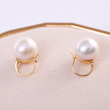 Freshwater Edison  White  10-11mm  Round Pearls  Earring