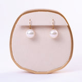 Freshwater Edison  White  10-11mm  Round Pearls  Earring