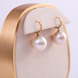 Freshwater Edison  White  10-11mm  Round Pearls  Earring