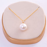 Freshwater Edison  White  12-13mm  Round Pearls  Pendant