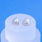 Mabe  White  12-13mm  Heart Pearls  Earring