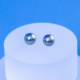 Tahitian  Gray  9-10mm  Round Pearls  Earring