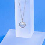 Mabe  White  12-13mm  Round Pearls  Pendant