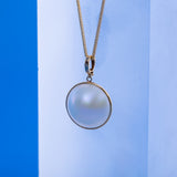 Mabe  White  12-13mm  Round Pearls  Pendant