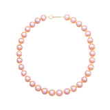 Freshwater Edison  Orange  10-12mm  Round Pearls  Necklace